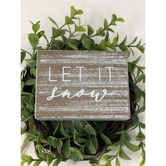 No brand / Not sure Other - Farmhouse Winter Mini Sign 4in Rustic Distressed Neutral Decor Gift Decor